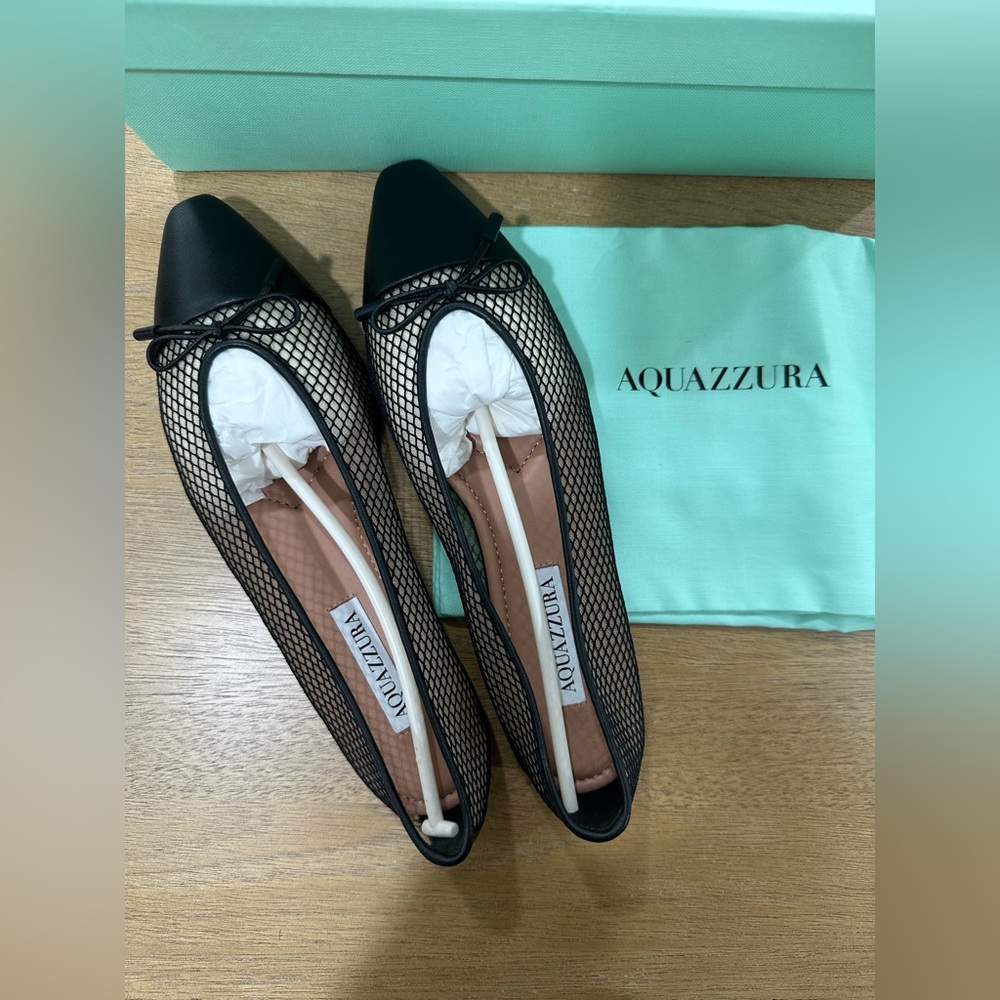 Aquazzura Giovanni Mesh Ballet Flats (Size 37)